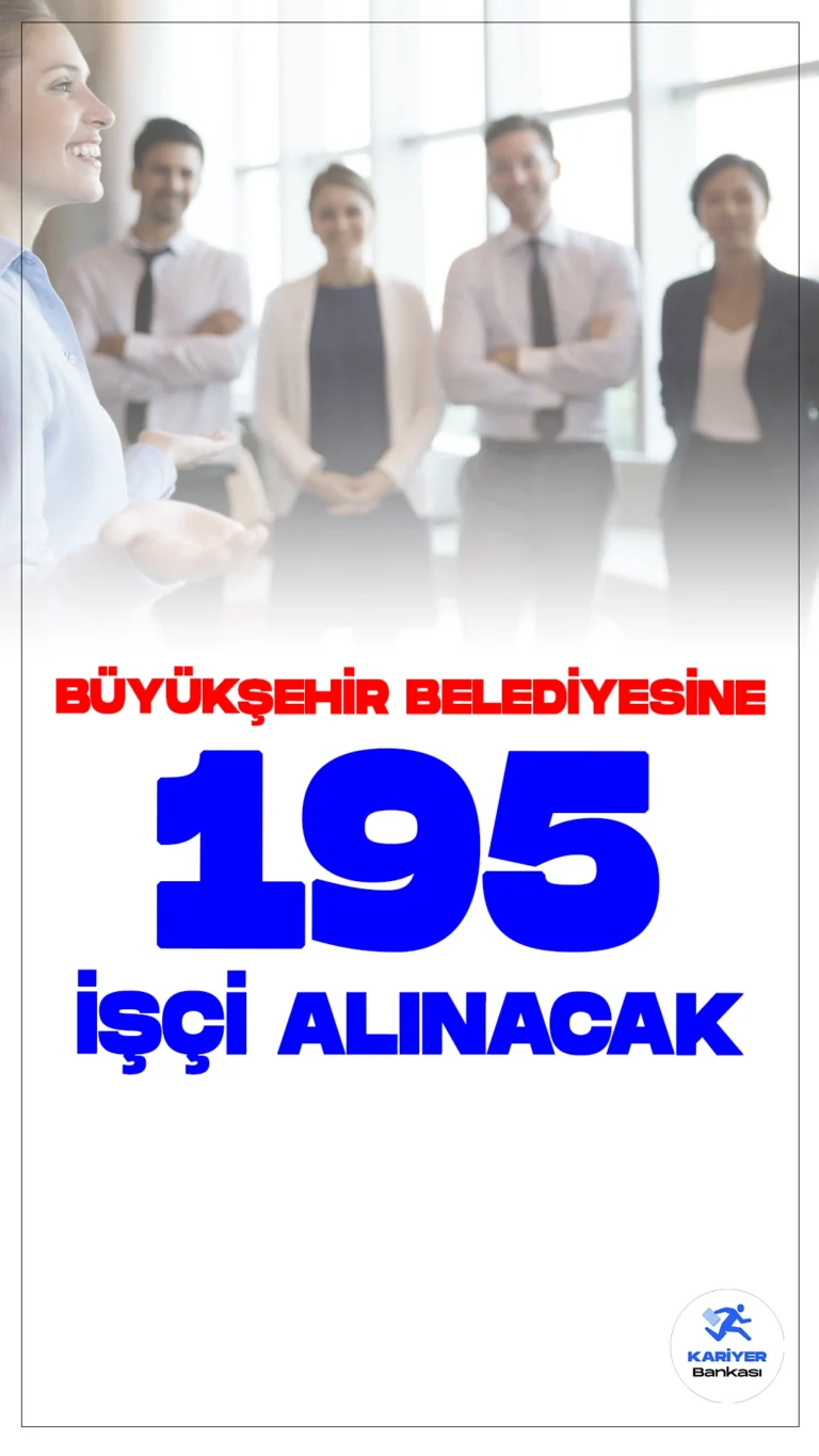 Ankara Büyükşehir Belediyesi (ABB) Buğsaş 195 İşçi Alımı Yapacak.Ankara Büyükşehir Belediyesi’ne bağlı Buğsaş, KPSS şartı aranmaksızın 195 işçi alımı yapacağını duyurdu. İşte detaylar!