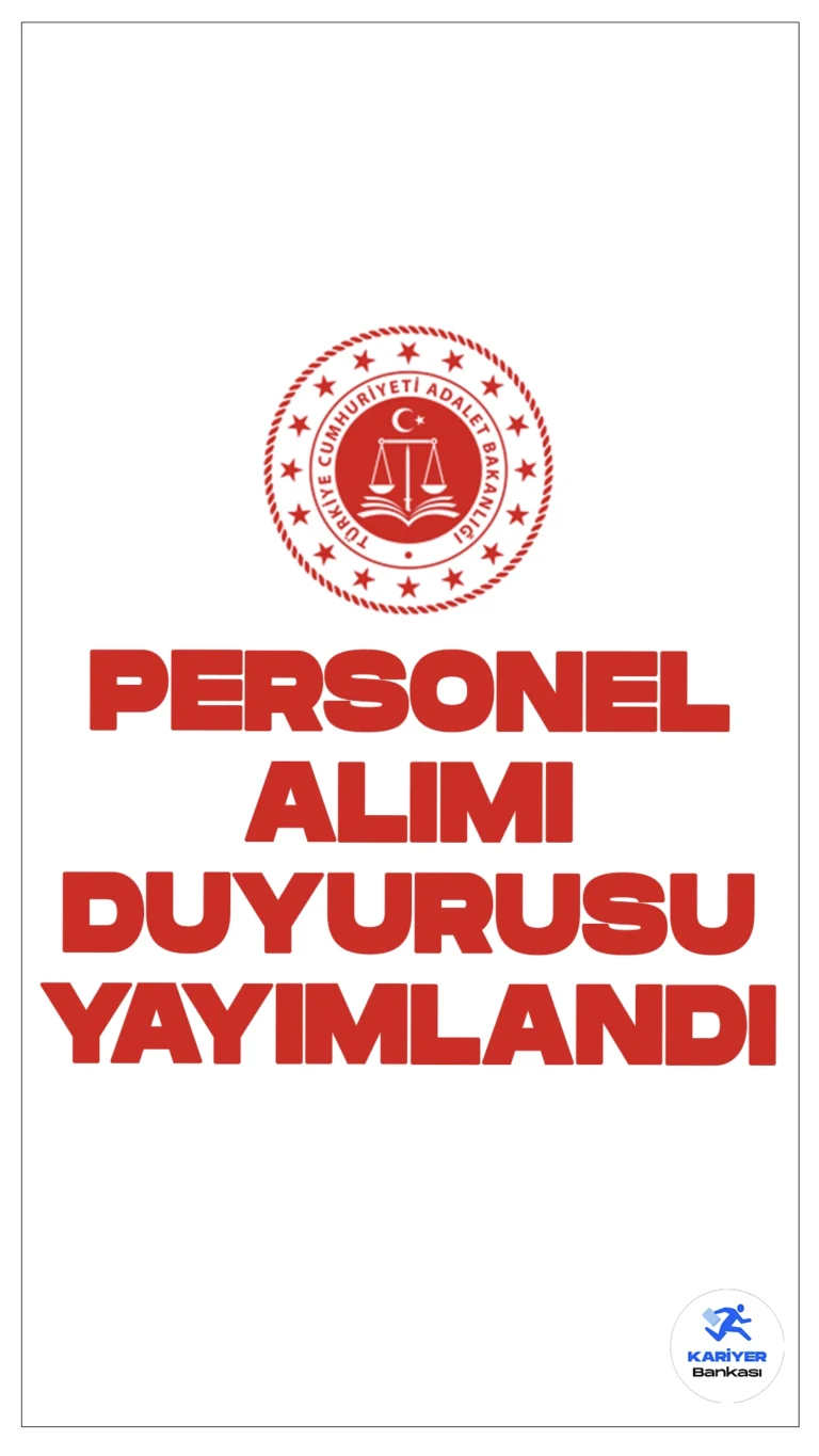 Adalet Bakanlığı 24 Personel Alımı Yapacak.Adalet Bakanlığı, bünyesinde istihdam edilmek üzere sözleşmeli personel alımı gerçekleştireceğini duyurdu. Bakanlık, teknolojik altyapısını güçlendirmek amacıyla farklı pozisyonlarda yetenekli bilişim uzmanları arıyor. Başvuru yapacak adayların genel şartların yanı sıra, özel şartlar da taşıması gerekmektedir.
