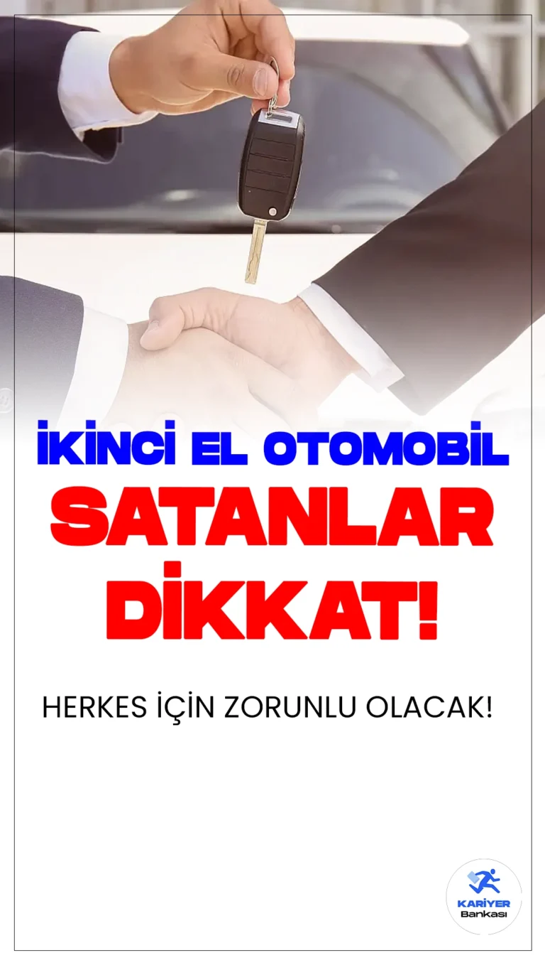 İkinci El Araç Satışında 'Güvenli Ödeme' Dönemi Zorunlu Oluyor.Ticaret Bakanlığı ve Türkiye Noterler Birliği'nin işbirliğiyle hayata geçirilen Güvenli Ödeme Sistemi, 27 Eylül’den itibaren ikinci el otomobil satışlarında tüm alıcılar için zorunlu olacak.
