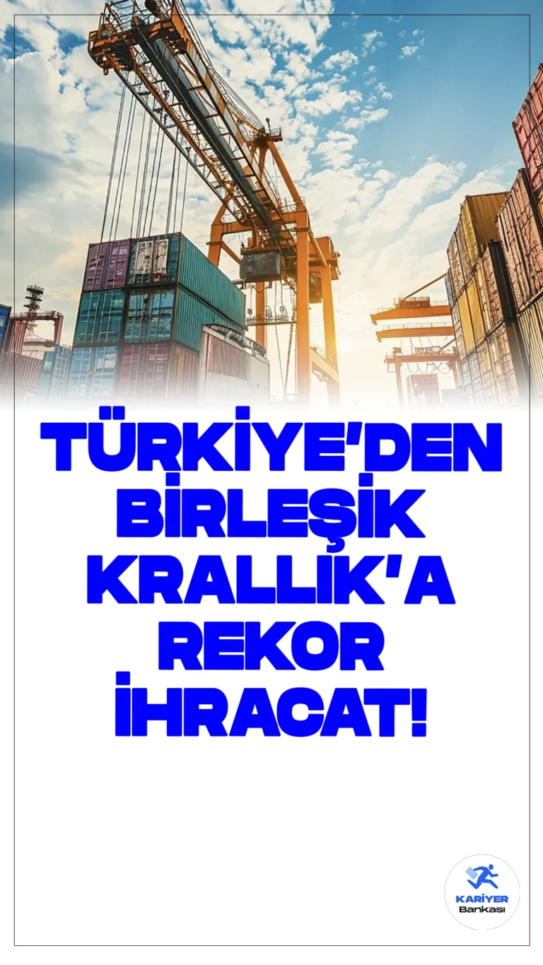 Türkiye'den Birleşik Krallık'a İhracatta Rekor Kırıldı.Türkiye, 2024 yılı Ocak-Ağustos döneminde Birleşik Krallık’a ihracatta 8,3 milyar dolara ulaşarak tüm zamanların en yüksek seviyesini gördü.