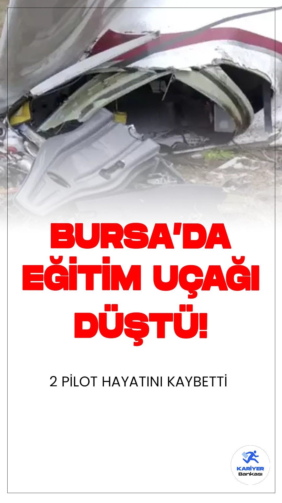 Bursa'da Eğitim Uçağı Düştü: 2 Pilot Hayatını Kaybetti.Bursa’da Yenişehir Havaalanı apronuna düşen eğitim uçağı, 2 pilotun hayatını kaybetmesine neden oldu. Olayla ilgili adli ve idari soruşturma başlatıldı.