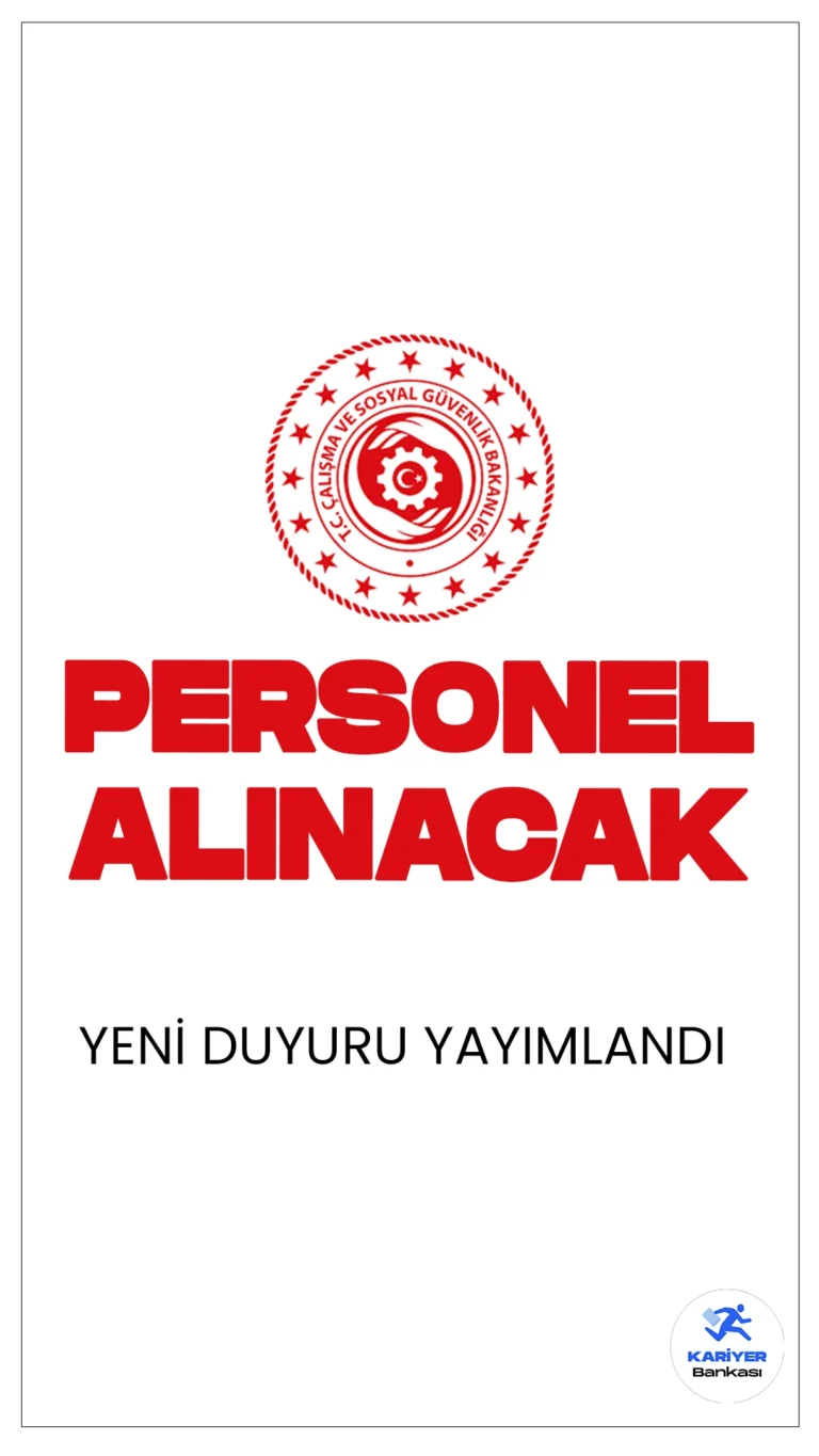 Çalışma ve Sosyal Güvenlik Bakanlığı 9 Personel Alımı Yapacak.Çalışma ve Sosyal Güvenlik Bakanlığı, Bilgi Teknolojileri Genel Müdürlüğü bünyesinde 9 personel alımı yapacak. Başvurular, 11 Eylül 2024 - 25 Eylül 2024 tarihleri arasında e-Devlet üzerinden kabul edilecektir.