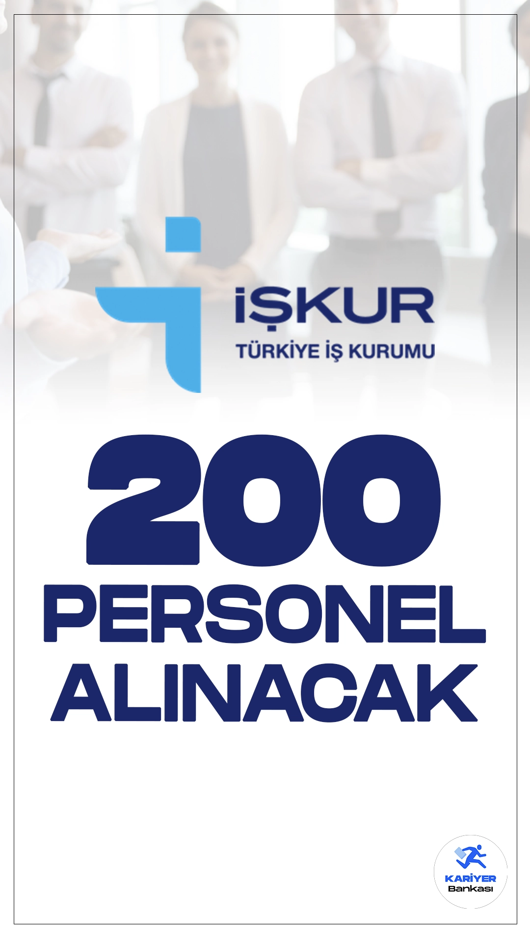 İŞKUR TYP ile 200 Personel Alımı Yapacak.Türkiye İş Kurumu (İŞKUR) üzerinden yayımlanan duyuruya göre, kaymakamlığa 200 personel alımı yapılacak.Toplum Yararına Programlar(TYP) kapsamında gerçekleşecek olan personel alımına başvuru yapacak adayların, belirtilen şartları dikkatle incelemesi gerekmektedir.işkur