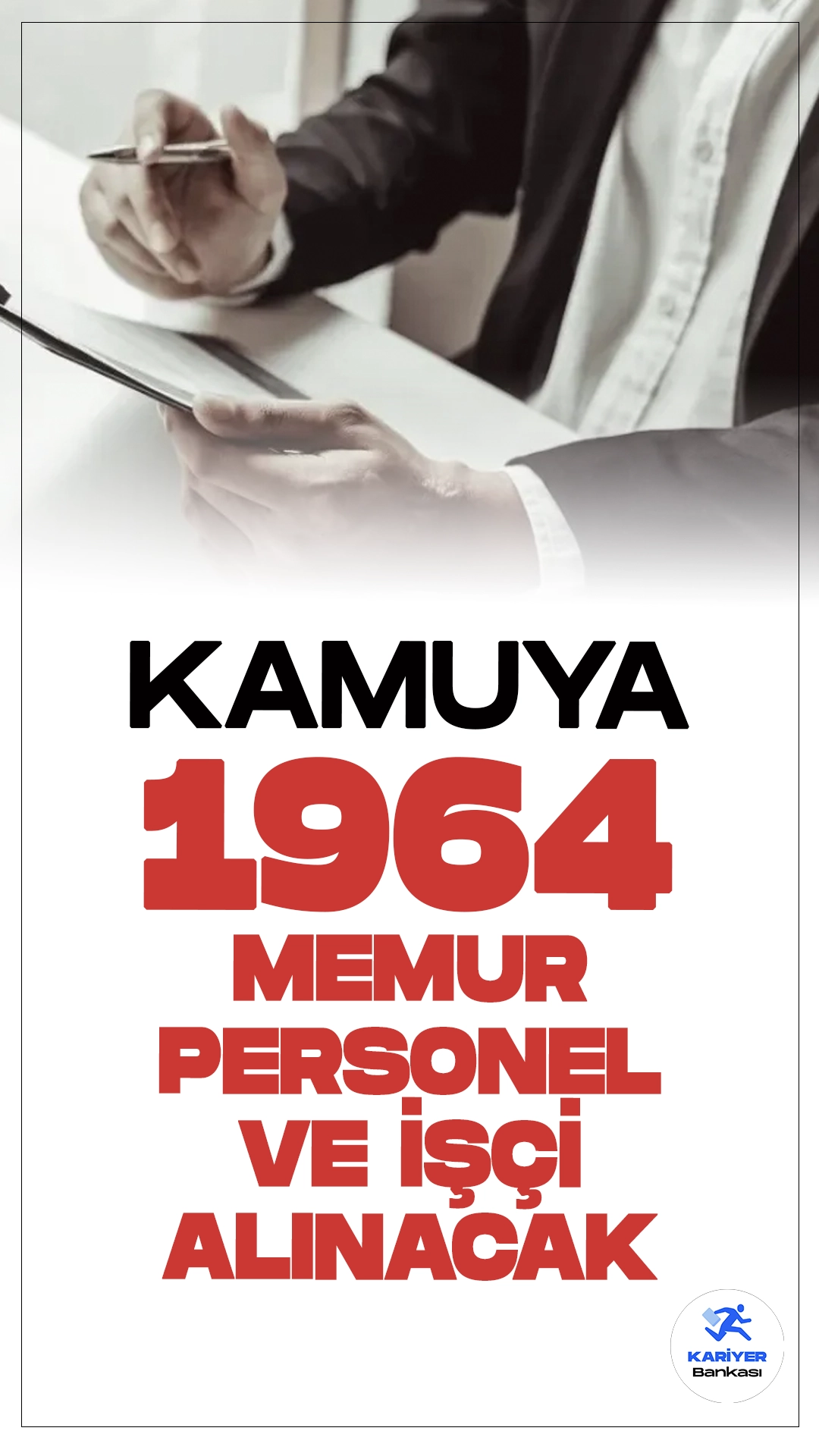 Kamuya 1964 Memur, Personel ve İşçi Alımı Yapılacak.Resmi Gazete’de ve Cumhurbaşkanlığı Strateji ve Bütçe Başkanlığı Kamu İlan sayfasından yayımlanan duyurularda, kamu kurum ve kuruluşlarına 1964 memur,  personel ve işçi alımı yapılacağı aktarıldı.Başvuru yapacak adayların genel ve özel şartları sağlaması gerekmektedir.