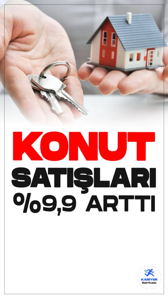 Konut Satışları Yüzde 9,9 Artış Gösterdi.Türkiye genelinde konut satışları ağustosta yüzde 9,9 arttı. Toplam satış rakamı 134 bin 155 olurken, İstanbul en çok satış yapılan il oldu.