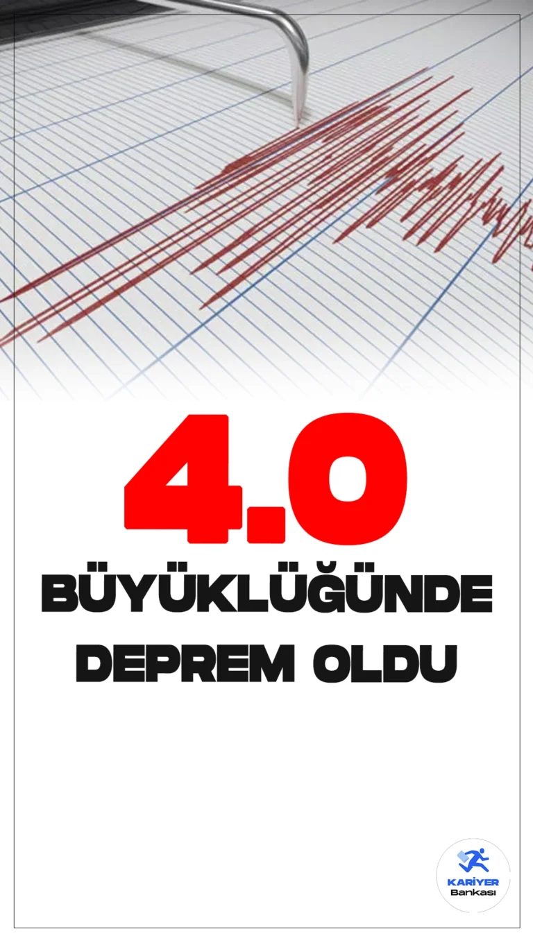 Manisa'da 4.0 Büyüklüğünde Deprem Meydana Geldi.Afet ve Acil Durum Yönetimi Başkanlığı (AFAD) tarafından yapılan açıklamaya göre, Manisa'nın Akhisar ilçesinde 4.0 büyüklüğünde bir deprem meydana geldi. Deprem, 17 Eylül 2024 tarihinde saat 14:22'de kaydedildi. Yerin 17.73 km derinliğinde gerçekleşen deprem, çevrede hissedildi ancak can veya mal kaybına yol açmadı.