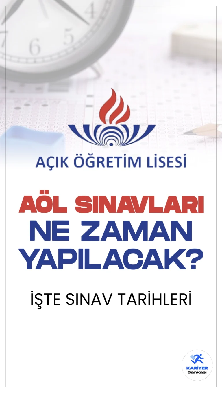 Milli Eğitim Bakanlığı (MEB) tarafından düzenlenen Açık Öğretim Lisesi (AÖL) sınav tarihleri açıklandı. 2024-2025 eğitim-öğretim yılı için sınav takvimi belirlenen AÖL sınavları, merkezî sistemle ve çoktan seçmeli test yöntemiyle yapılacak. Üç oturumda gerçekleştirilecek olan sınavların tarihleri merak konusu oldu. İşte AÖL sınav tarihleri ve detaylar.