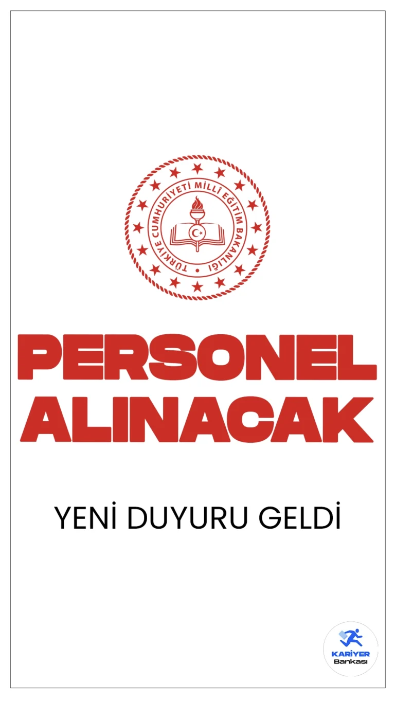 Milli Eğitim Bakanlığı (MEB) 6 Personel Alımı Duyurusu Yayımlandı.Milli Eğitim Bakanlığı, çeşitli pozisyonlarda olmak üzere sözleşmeli bilişim personeli alımı yapacak. Başvuru işlemleri 23 Eylül - 27 Eylül 2024 tarihleri arasında gerçekleştirilecek. Başvuru yapacak adayların genel şartların yanı sıra, özel şartları da sağlaması gerekmektedir.