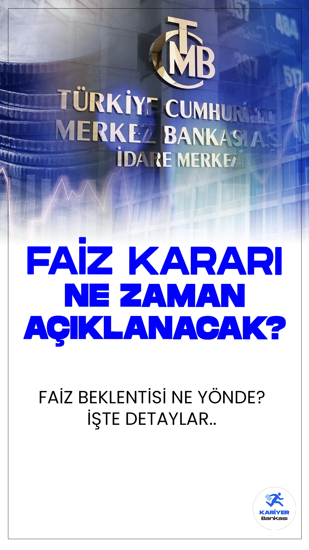 Piyasalarda Gözler Faiz Kararında.Merkez Bankası faiz kararını perşembe günü açıklayacak. Piyasalar, politika faizinin sabit kalıp kalmayacağına odaklanmış durumda.