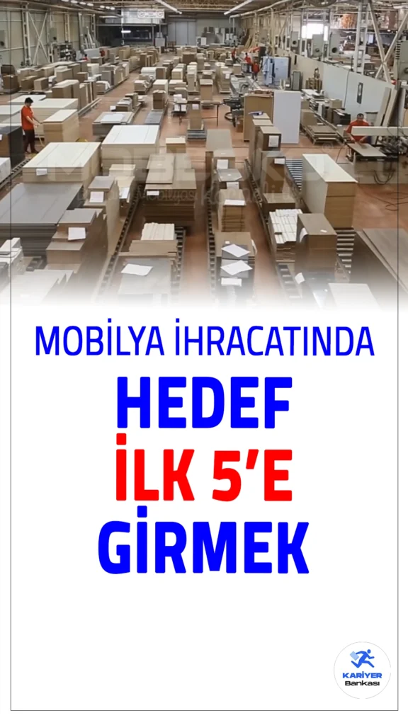 Türkiye mobilya sektörü, dünya sıralamasında hızla yükseliyor. MOYSAD Başkanı Davut Doğan, hedeflerinin ihracatta ilk 5’e girmek olduğunu belirtti.