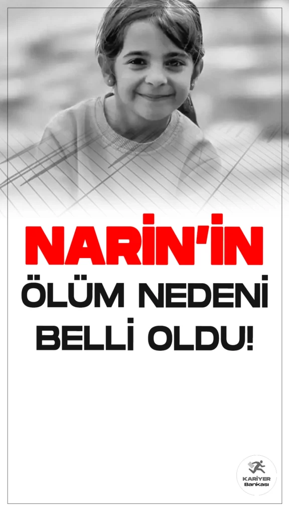 Son Dakika: Narin'in Ölüm Nedeni Belli Oldu!.Diyarbakır'da 21 Ağustos'ta kaybolan ve cansız bedeni Eğertutmaz Deresi'nde bulunan 8 yaşındaki Narin Güran'ın ölüm nedeni, İstanbul Adli Tıp Kurumu tarafından yapılan incelemede 'boğularak öldürüldüğü' tespit edildi.