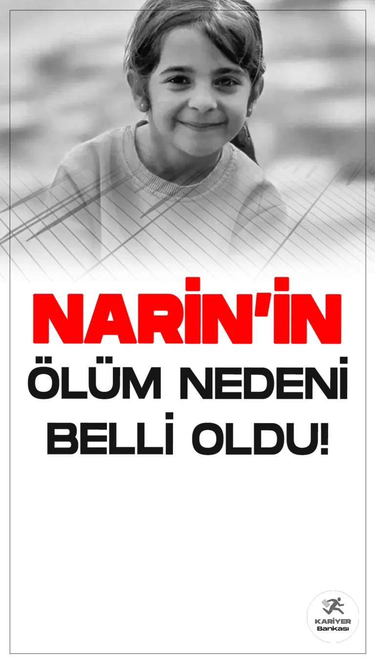 Son Dakika: Narin'in Ölüm Nedeni Belli Oldu!.Diyarbakır'da 21 Ağustos'ta kaybolan ve cansız bedeni Eğertutmaz Deresi'nde bulunan 8 yaşındaki Narin Güran'ın ölüm nedeni, İstanbul Adli Tıp Kurumu tarafından yapılan incelemede 'boğularak öldürüldüğü' tespit edildi.