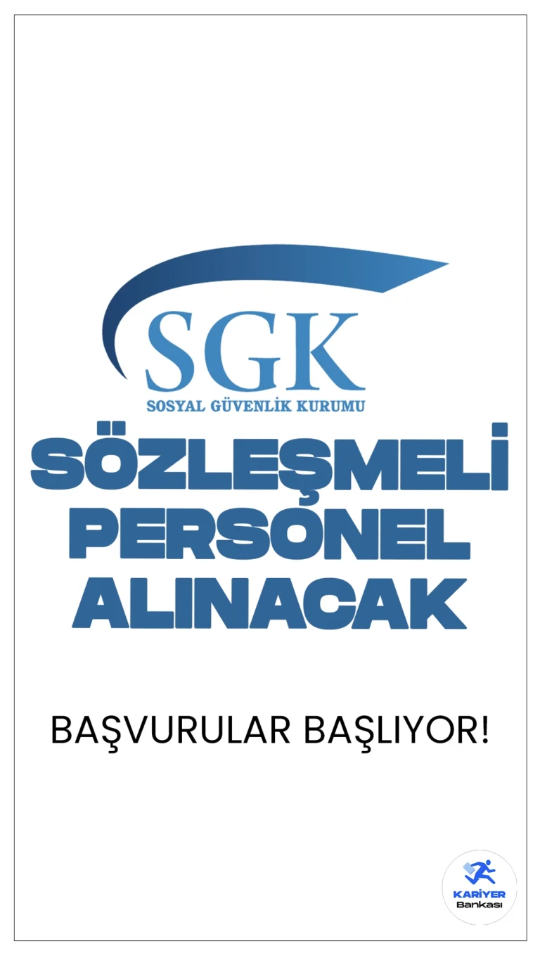 SGK 70 Personel Alımı Başvuruları Başlıyor.Resmi Gazete'de yayımlanan duyuruda, T.C. Sosyal Güvenlik Kurumu (SGK), 375 sayılı Kanun Hükmünde Kararname uyarınca, sözleşmeli bilişim personeli alımı yapılacağı aktarıldı. Başvurular yarın(2 Eylül) başlıyor.Alım süreci, sözlü sınav başarı sırasına göre yapılacak ve 10 katı aday, KPSS ve YDS puanları esas alınarak belirlenecek. Başvuru yapacak adayların genel şartların yanı sıra, özel şartları da taşımaları gerekmektedir.