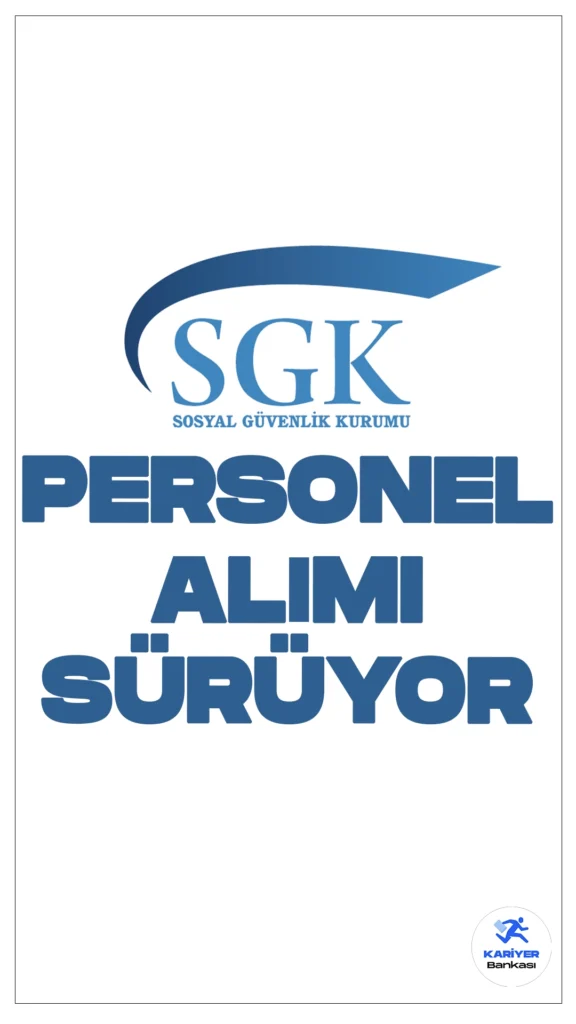 Sosyal Güvenlik Kurumu (SGK) 70 Personel Alımı Başvuruları Sürüyor.Resmi Gazete'de yayımlanan duyuruya göre, T.C. Sosyal Güvenlik Kurumuna (SGK), sözleşmeli bilişim personeli alımı yapılacak. Alım süreci, sözlü sınav başarı sırasına göre yapılacak ve 10 katı aday, KPSS ve YDS puanları esas alınarak belirlenecek. Başvuru yapacak adayların genel ve özel şartları sağlaması gerekmektedir.