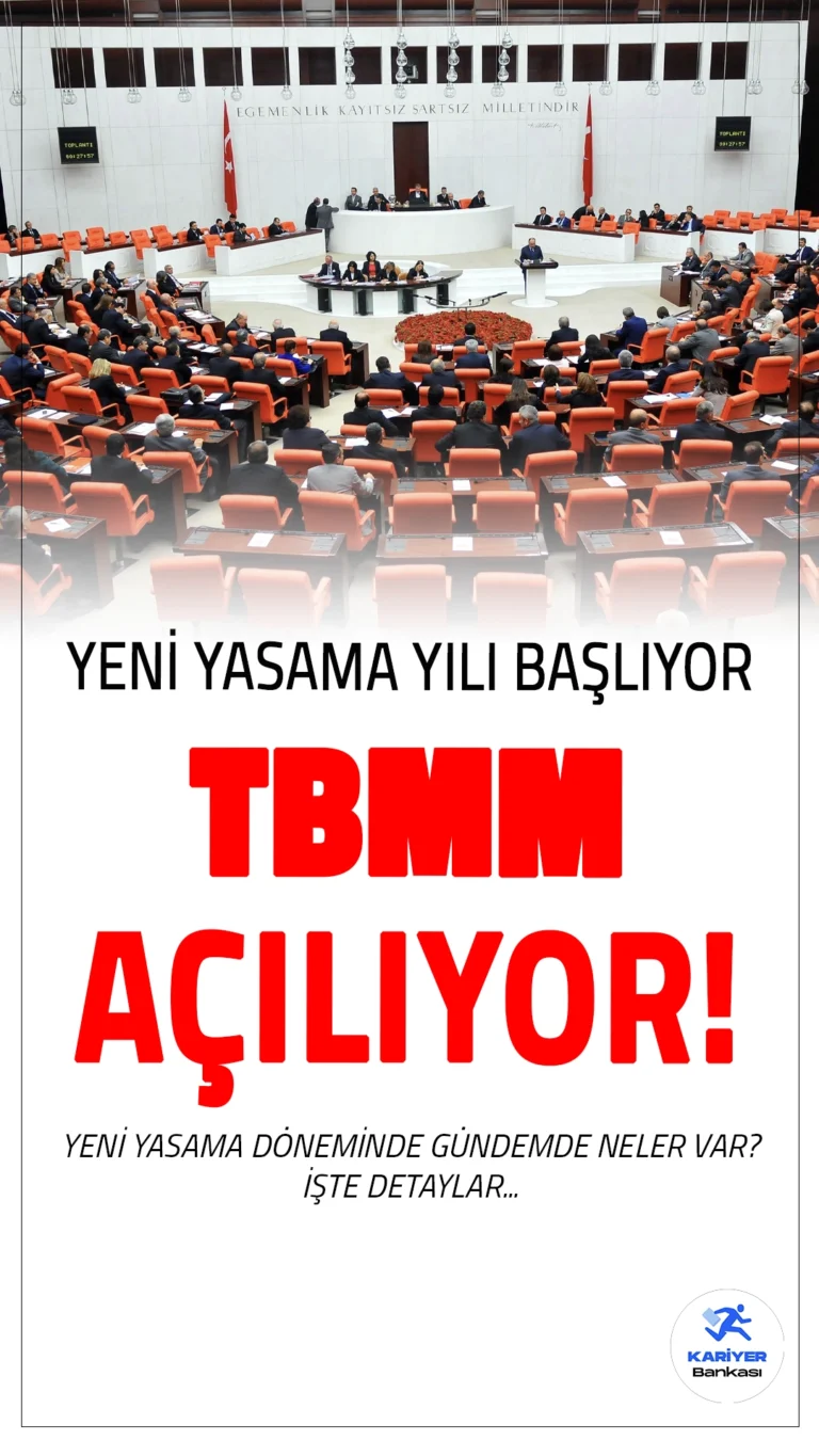 TBMM'nin Yeni Dönemdeki Gündemi Ekonomi Olacak.Türkiye Büyük Millet Meclisi, 1 Ekim’de yeni yasama yılına başlıyor. Bu dönemin en önemli başlığı ekonomi olacak. Merkez Bankası Başkanı Fatih Karahan, 3 Ekim'de Plan ve Bütçe Komisyonu'nda ekonomik gelişmelere dair sunum yapacak. Ardından 2025 yılı bütçe teklifi Meclis'e sunulacak.