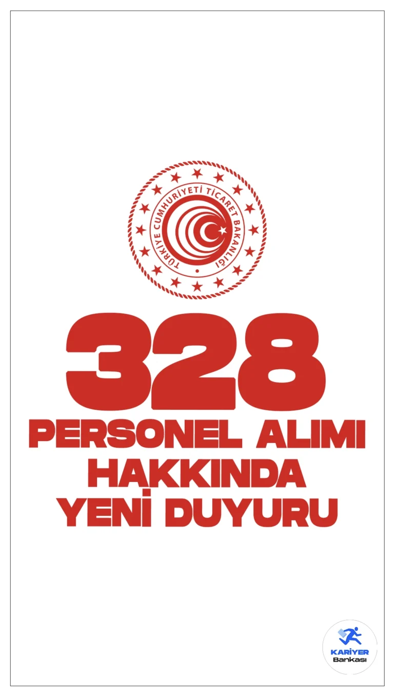 Ticaret Bakanlığı 328 Personel Alımı Hakkında Yeni Duyuru Geldi.Ticaret Bakanlığı sayfasından yayımlanan duyuruda, 328 personel alımı kapsamında, sözleşmeli koruma ve güvenlik görevlisi ve destek personeli alımında yedek olarak yerleşen adaylara ilişkin yeni duyuru yayımlandı.