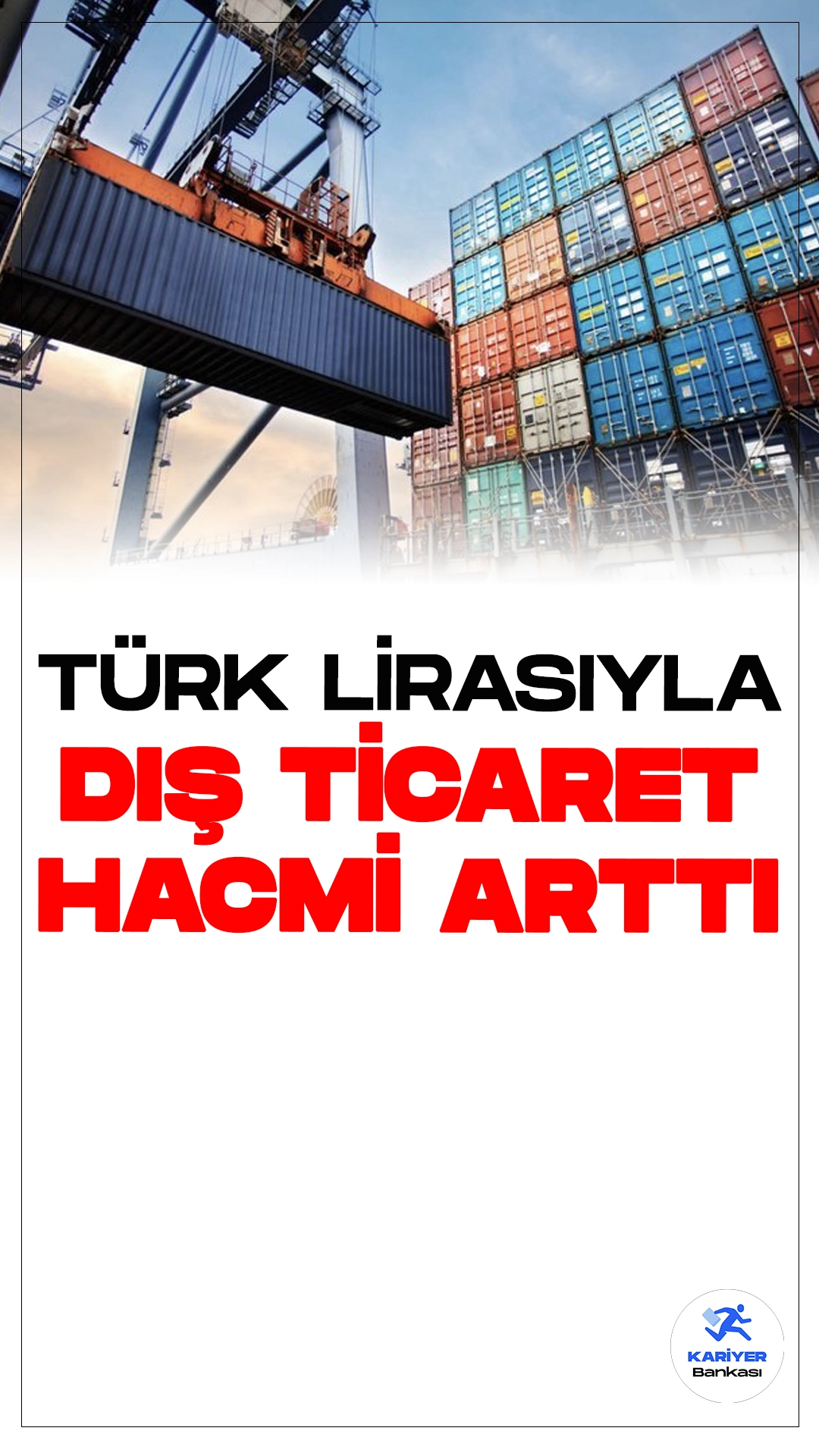 Türk Lirasıyla Dış Ticaret Hacmi Rekor Seviyeye Ulaştı.Türk lirasıyla yapılan dış ticaret, 2023 yılının ilk 8 ayında geçen yılın aynı dönemine kıyasla %44 artış göstererek 708 milyar 310 milyon liraya yükseldi.