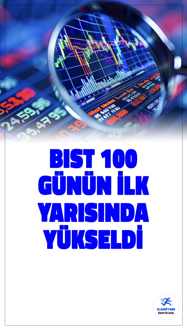 Borsa İstanbul'da BIST 100 Endeksi Günün İlk Yarısında Yükselişte.Borsa İstanbul'da BIST 100 endeksi, günün ilk yarısında yüzde 1 artışla 8.786,06 puana yükseldi. Bankacılık ve holding endeksleri de değer kazandı.