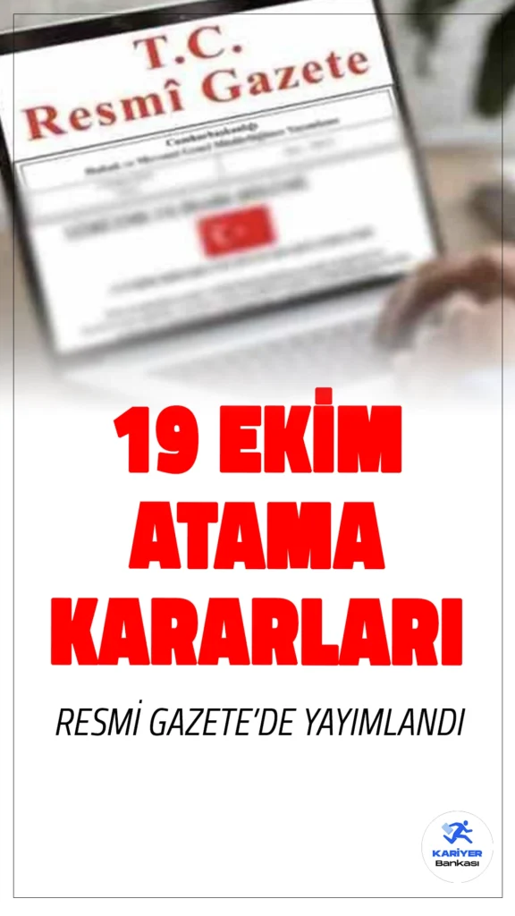 Bakanlıklarda Yeni Atamalar ve Görevden Almalar Resmi Gazete'de Yayımlandı.Cumhurbaşkanı Recep Tayyip Erdoğan'ın imzasıyla bazı bakanlık ve kurumlarda yeni atama ve görevden alma kararları Resmi Gazete'de yayımlandı. Aile ve Sosyal Hizmetler, Çalışma ve Sosyal Güvenlik ile Dışişleri gibi çeşitli bakanlıklarda önemli değişiklikler gerçekleşti.