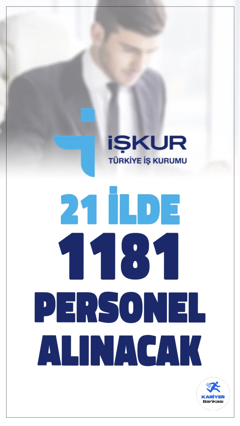 21 İlde İUP ile 1181 Personel Alınacak.21 İlde iUP kapsamında olmak üzere 1181 personel alımı yapılacak.Başvurular İŞKUR aracılığıyla internetten veya bölge müdürlüklerinden yapılabilecek. Müftülük ve İl Göç İdaresi Müdürlüğüne yapılacak bu alımda, başvuru yapacak adayların belirtilen şartları taşıması gerekmektedir.