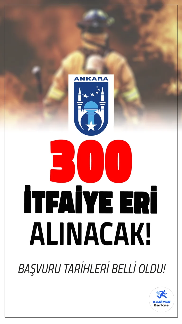 ABB 300 İtfaiye Eri Alımı Başvuru Tarihleri Belli Oldu! Ankara Büyükşehir Belediyesi tarafından ilk defa atanmak üzere itfaiye eri alımı yapacak.