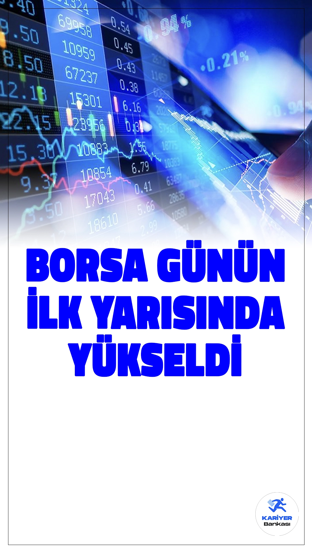 Borsa Günün İlk Yarısında Yükseldi.Borsa İstanbul'da BIST 100 endeksi, günün ilk yarısında yükselişle 8.964,35 puana ulaştı, işlem hacmi 30,1 milyar lira oldu.