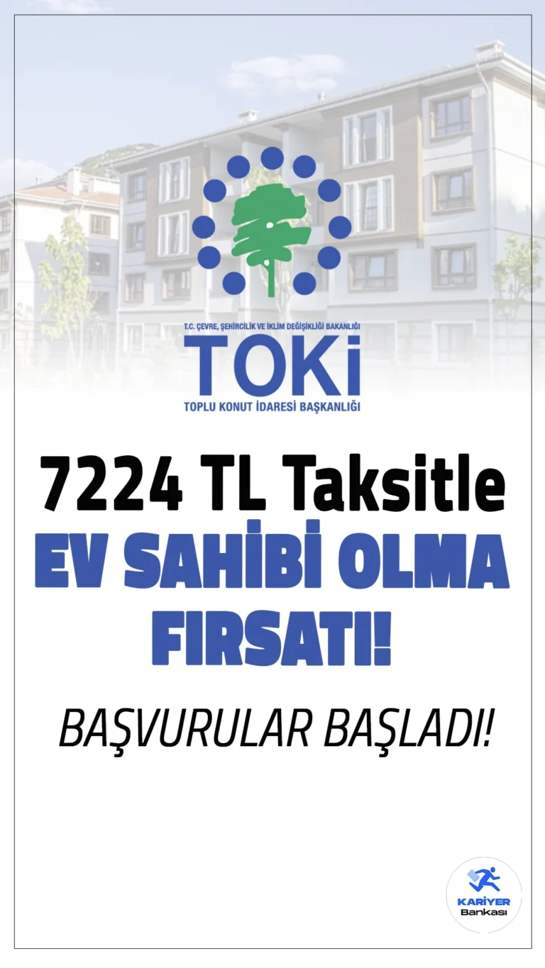 7224 TL Taksitle TOKİ Konut Başvurusu Başladı!TOKİ konut başvuruları dar ve orta gelirli vatandaşlara yönelik olup, şartları taşıyan tüm Türkiye Cumhuriyeti vatandaşları başvurabiliyor.