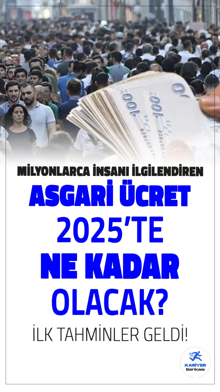 Asgari Ücret Zammında İlk Tahminler: 2025'te Ne Kadar Artış Bekleniyor?Ocak 2025'te asgari ücrete yapılacak zam oranı için ilk tahminler gelmeye başladı. Almanya'nın dev bankası Deutsche Bank, asgari ücrete %25 ile %30 arası bir artış öngörüyor. Peki, yıl sonu enflasyon beklentileri neler ve masada hangi zam oranları var? İşte detaylar…