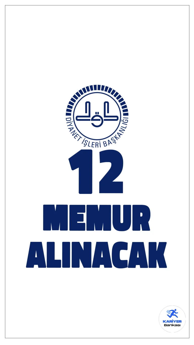 Diyanet İşleri Başkanlığı 12 Memur (Uzman Yardımcısı) Alımı Yapacak.Diyanet İşleri Başkanlığı, Merkez Teşkilatı'nda boş bulunan 12 Diyanet İşleri Uzman Yardımcısı kadrosuna atama yapmak üzere yarışma sınavı düzenleyeceğini duyurdu. Başvurular 28 Ekim 2024 tarihinde başlayacak ve 8 Kasım 2024 tarihinde sona erecektir. Bu süreçte başvuru şartlarını taşıyan adaylar, başvurularını DİBBYS programı üzerinden gerçekleştirebilecektir.
