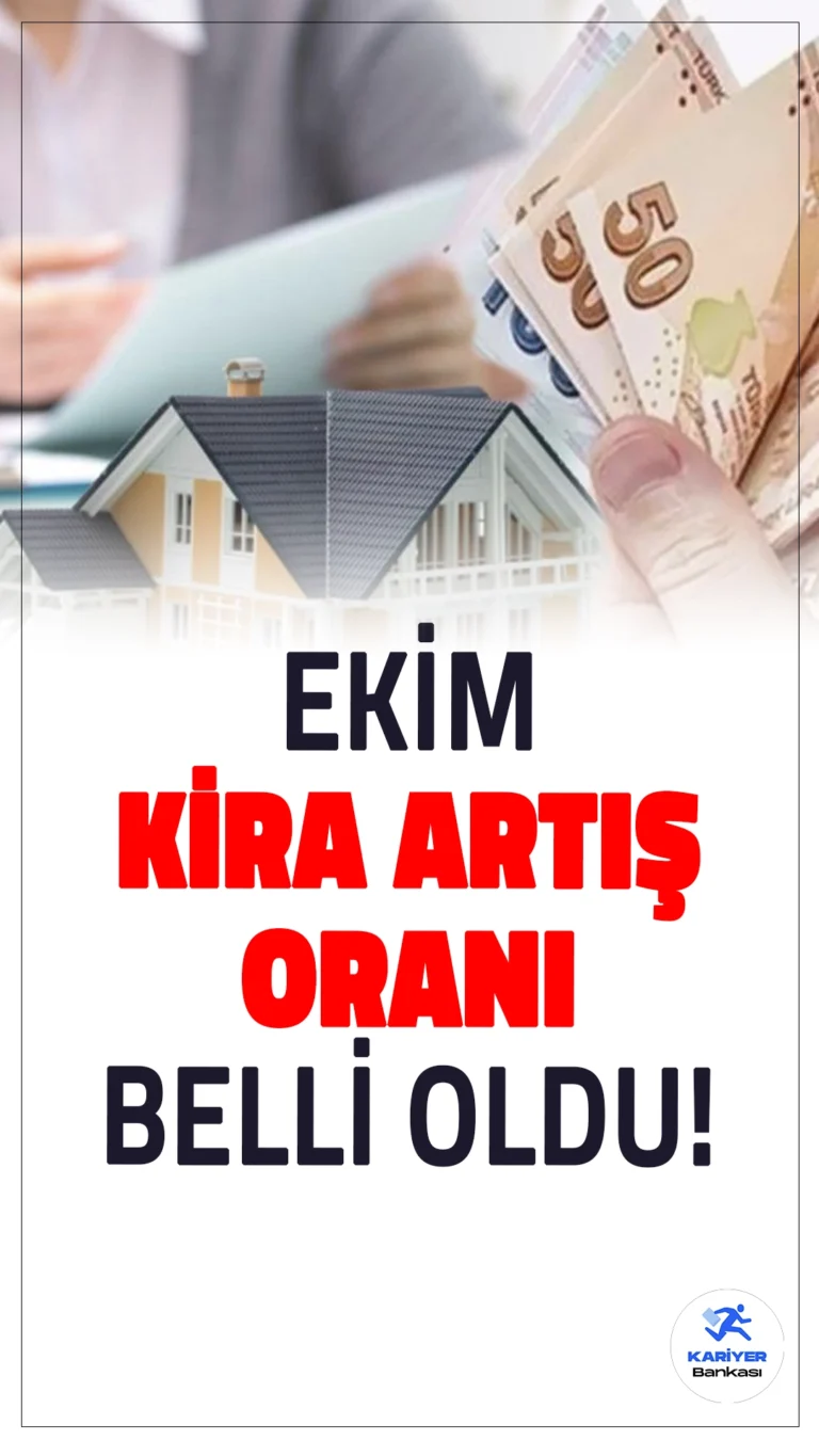 Kira Artış Oranı Belli Oldu!Eylül ayı enflasyon verilerine göre konut ve işyeri kira artış oranı belirlendi. TÜİK'in açıkladığı verilere göre, yeni kira zam oranı yüzde 63,47 oldu. Bu oran 12 aylık ortalamaya göre hesaplanıyor.