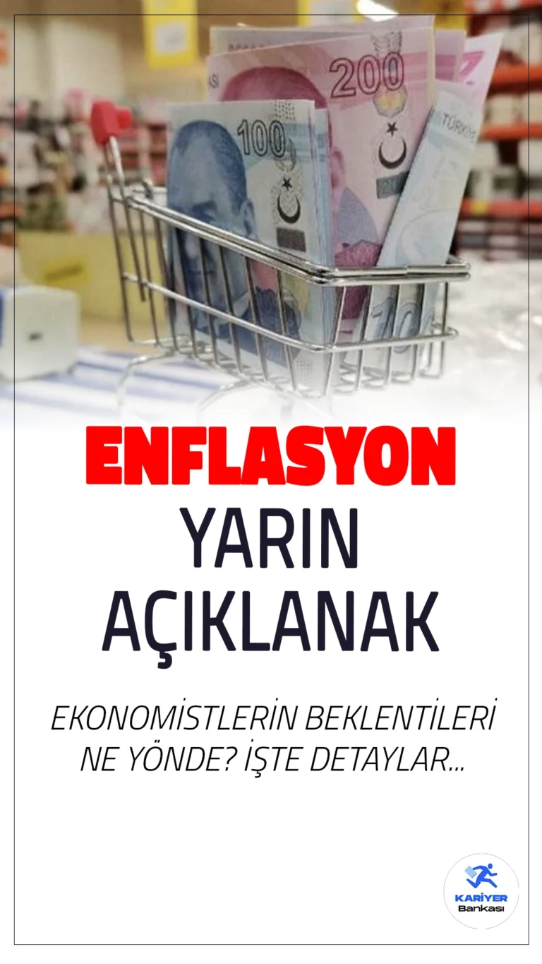 Eylül Ayı Enflasyon Verileri Yarın Açıklanacak!Ekonomistlerin tahminlerine göre enflasyonda düşüş bekleniyor. Bu veriler, kira artış oranından market fiyatlarına kadar birçok alanda etkili olacak.