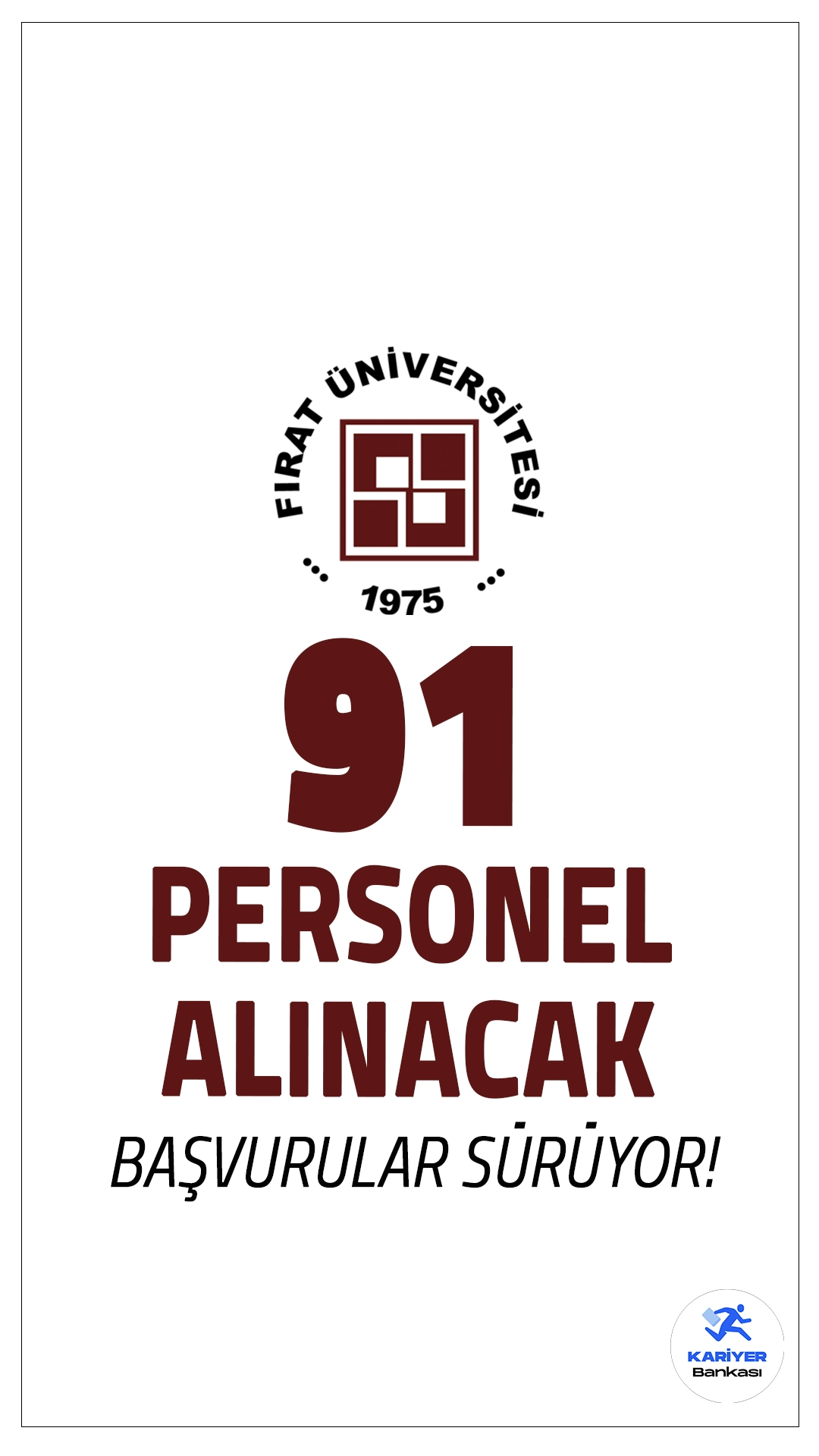Fırat Üniversitesi 91 Personel Alımı Başvurusu Devam Ediyor.Resmi Gazete'de yayımlanan duyuruda, Fırat Üniversitesine hemşire, sağlık fizikçisi, fizyoterapist, sağlık teknikeri( anestezi, diyaliz, eczane), tekniker, destek personeli( aşçı, temizlik hizmetleri) ünvanlarında sözleşmeli personel alımı yapacağı aktarılırken, başvurların 29 Ekim 2024 tarihinde sona ereceği kaydedildi. İşte şartlar ve başvuru bilgileri..
