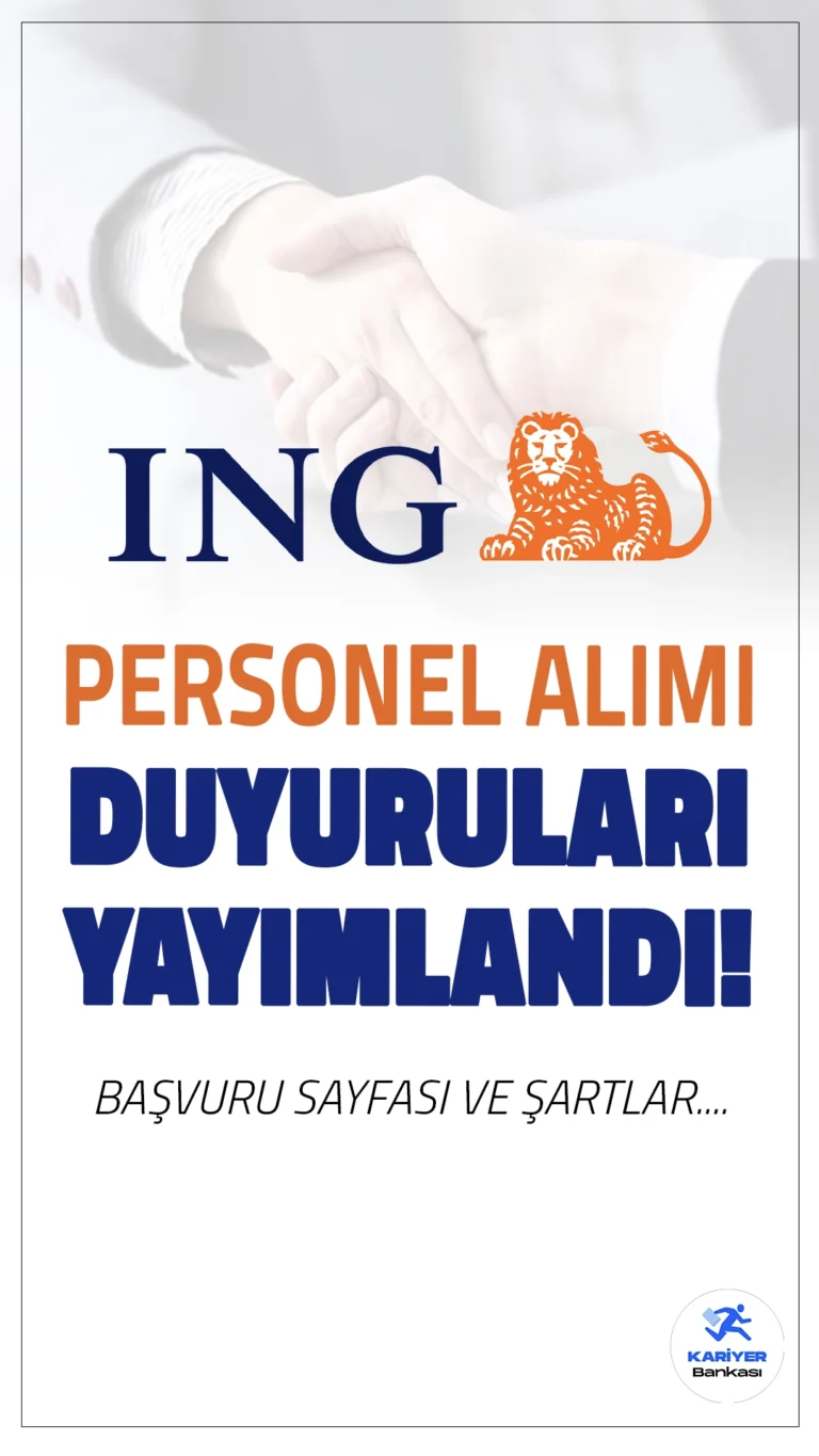 ING Bank Personel Alımı Duyuruları Yayımlandı.ING Bank, Türkiye genelinde çeşitli şehirlerde ticari portföy yöneticisi, KOBİ portföy yöneticisi ve müşteri ilişkileri yöneticisi gibi pozisyonlar için personel alımı yapıyor. Farklı illerde ve şubelerde tam zamanlı çalışma imkânı sunulan bu pozisyonlar için uygun adaylar aranıyor.