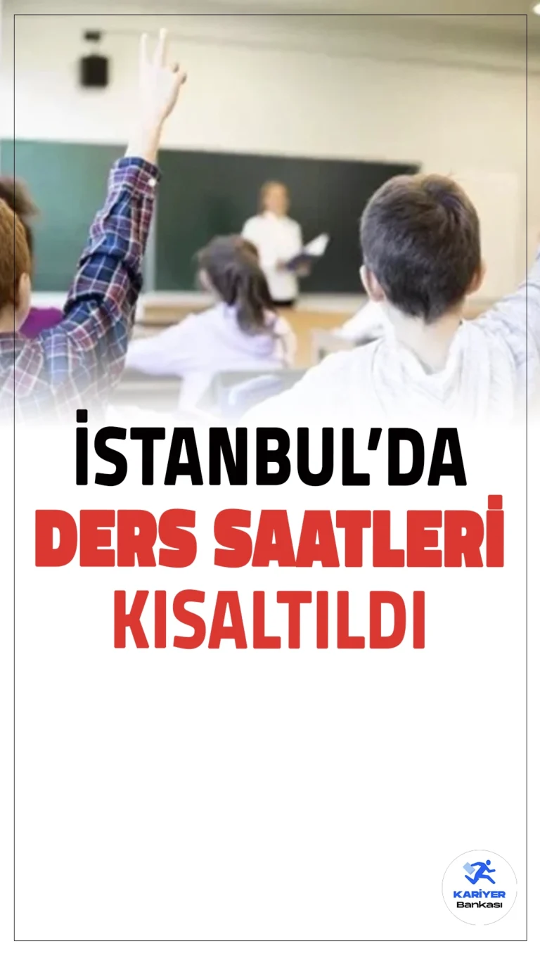 İstanbul'daki Okullarda Ders Saatleri Kısaltıldı.İstanbul Valiliği, MEB genelgesi doğrultusunda 34 ilçedeki ikili eğitim yapılan okullarda ders saatlerini 40 dakikadan 35 dakikaya düşürdü. Bu değişiklikle öğrencilerin ders saatleri yeniden düzenlenmiş oldu.