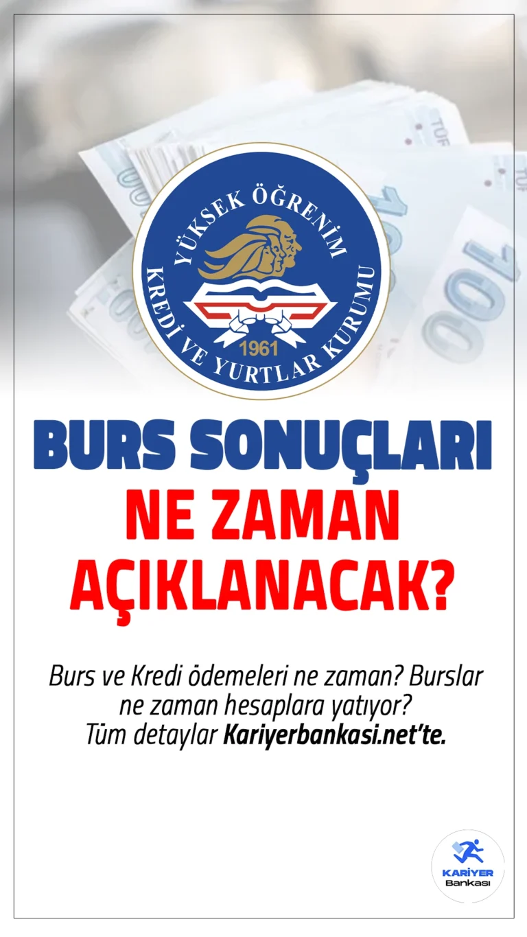 2024 KYK Burs Sonuçları Ne Zaman Açıklanacak? İşte Detaylar...Binlerce üniversite öğrencisi, heyecanla Kredi ve Yurtlar Kurumu (KYK) burs sonuçlarının açıklanmasını beliyor. Lisans öğrencilerine aylık 2 bin, yüksek lisans öğrencilerine ise 4 bin lira olarak sağlanan KYK bursları, üniversite eğitimi sürecinde önemli bir katkı sağlıyor. Gençlik ve Spor Bakanlığı (GSB) tarafından yapılacak duyurunun ardından, 2024 yılı KYK burs ve kredi başvuru sonuçları erişime açılacak.