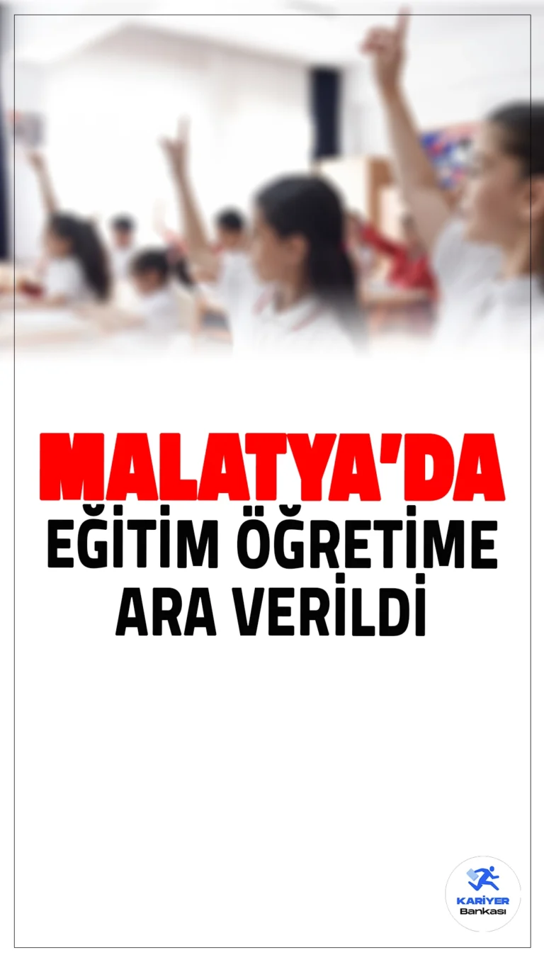 Son Dakika: Malatya'da Eğitim-Öğretime Ara Verildi.Malatya'da meydana gelen 5.9 büyüklüğündeki depremden sonra eğitim-öğretime 1 gün ara verildi.