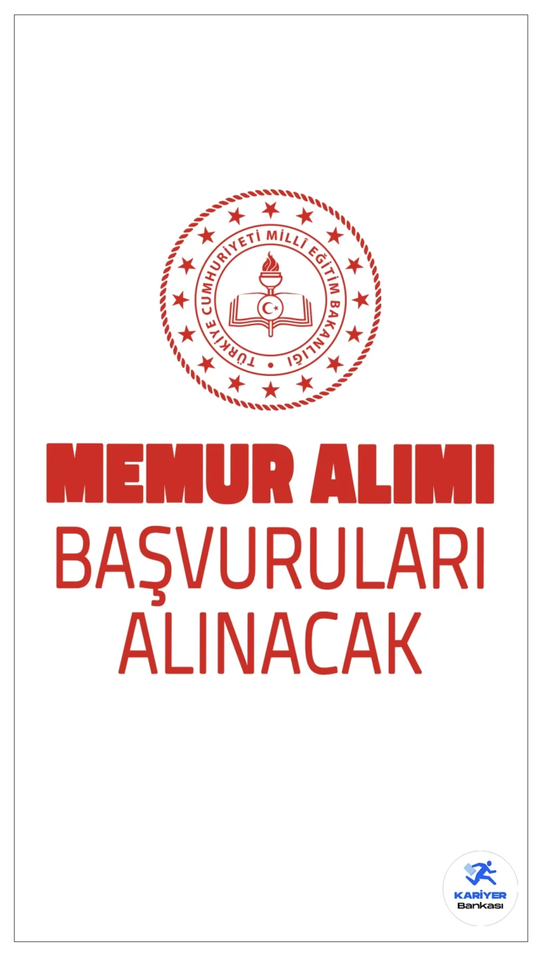 Milli Eğitim Bakanlığı (MEB) 100 Memur Alımı Başvuruları Alınacak.Milli Eğitim Bakanlığı (MEB) müfettiş yardımcısı alımı başvuruları bugün (14 Ekim) itibarıyla alınmaya başlandı. Başvuru işlemleri 25 Ekim'e kadar sürecek. Başvuru yapacak adayların genel ve özel şartları sağlaması gerekmektedir.İşte şartlar ve başvuru bilgileri..