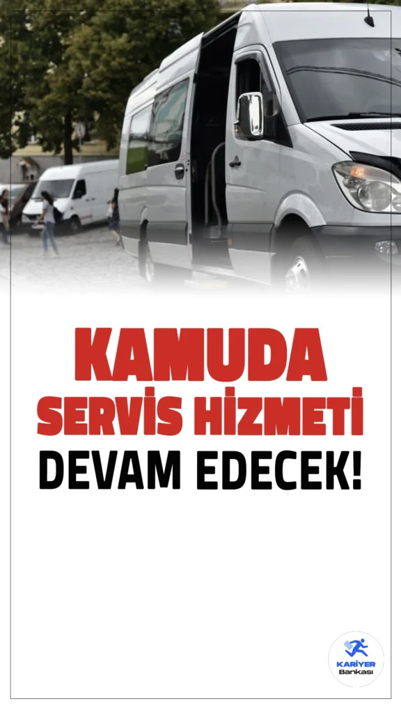 Kamu Personelinin Servis Hizmeti Devam Edecek.Cumhurbaşkanlığı, daha önce tasarruf tedbirleri kapsamında kaldırılacağı duyurulan servis hizmetinin süreceğini açıkladı.