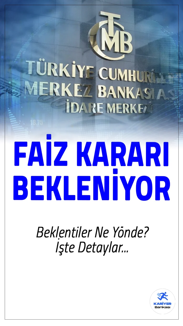 Merkez Bankası Faiz Kararını 17 Ekim'de Açıklayacak: Beklentiler Ne Yönde?Türkiye Cumhuriyet Merkez Bankası (TCMB), 17 Ekim Perşembe günü Para Politikası Kurulu toplantısında faiz kararını duyuracak. Geçtiğimiz ay politika faizi yüzde 50 seviyesinde sabit tutulmuştu. Peki, bu toplantıda nasıl bir karar bekleniyor?