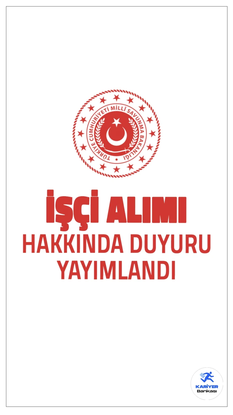 MSB İşçi Alımı Hakkında Duyuru Yayımlandı. Milli Savunma Bakanlığı sayfasından yayımlamlanan duyuruda, 22 Temmuz- 02 Ağustos 2024 tarihleri arasında yapılan işçi temini sınav sonuçları 29 Ağustos 2024 tarihinde tebliğ edildiği, sınav sonuçlarına ilişkin olarak yapılan itiraz başvurularının ilgili sınav komisyonlarınca 09-13 Eylül 2024 tarihleri arasında alındığı aktarıldı.