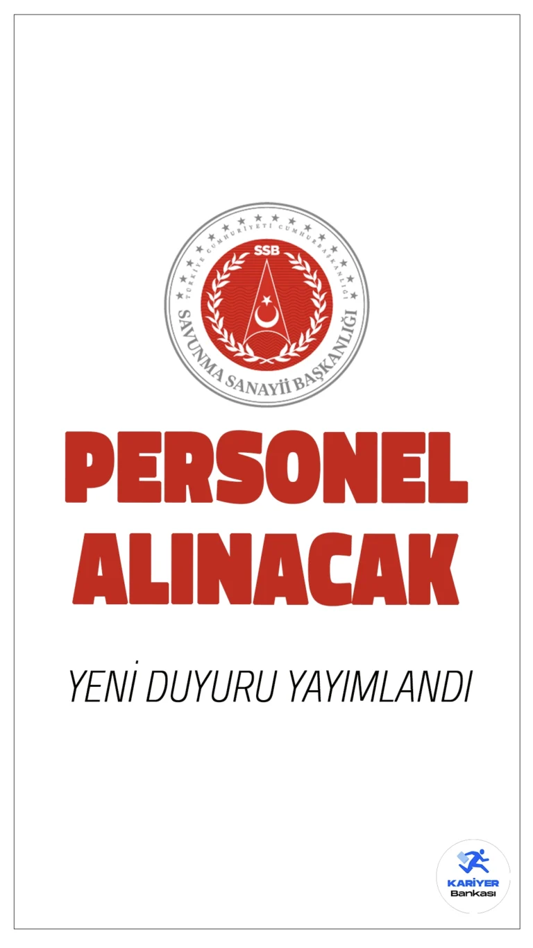 Savunma Sanayii Başkanlığı (SBB) 7 Personel Alımı Yapacak.T.C. Cumhurbaşkanlığı Savunma Sanayii Başkanlığı Sözleşmeli Personel alımı gerçekleştirecek. Adaylar, yazılı ve sözlü sınav başarı sırasına göre yerleştirilecektir. İlan kapsamında Kıdemli Sistem Uzmanı, Ağ ve Güvenlik Uzmanı, Sistem Uzmanı, Bilgi Güvenliği Uzmanı ve İş Analisti pozisyonlarına alım yapılacak. Başvurular 14 Ekim 2024 tarihinde başlayacak ve 28 Ekim 2024 tarihinde sona erecektir.