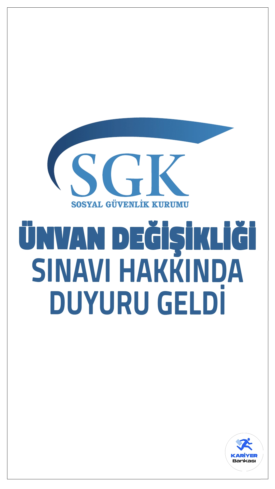 SGK Ünvan Değişikliği Sınavı Hakkında Duyuru Yayımlandı. Sosyal Güvenlik Kurumu sayfasından yayımlanan duyuruda, 07 Aralık 2024 tarihinde Ankara’da yapılacak olan ünvan değişikliği yazılı sınavına başvuruları kabul edilen adayların belli olduğu aktarıldı.