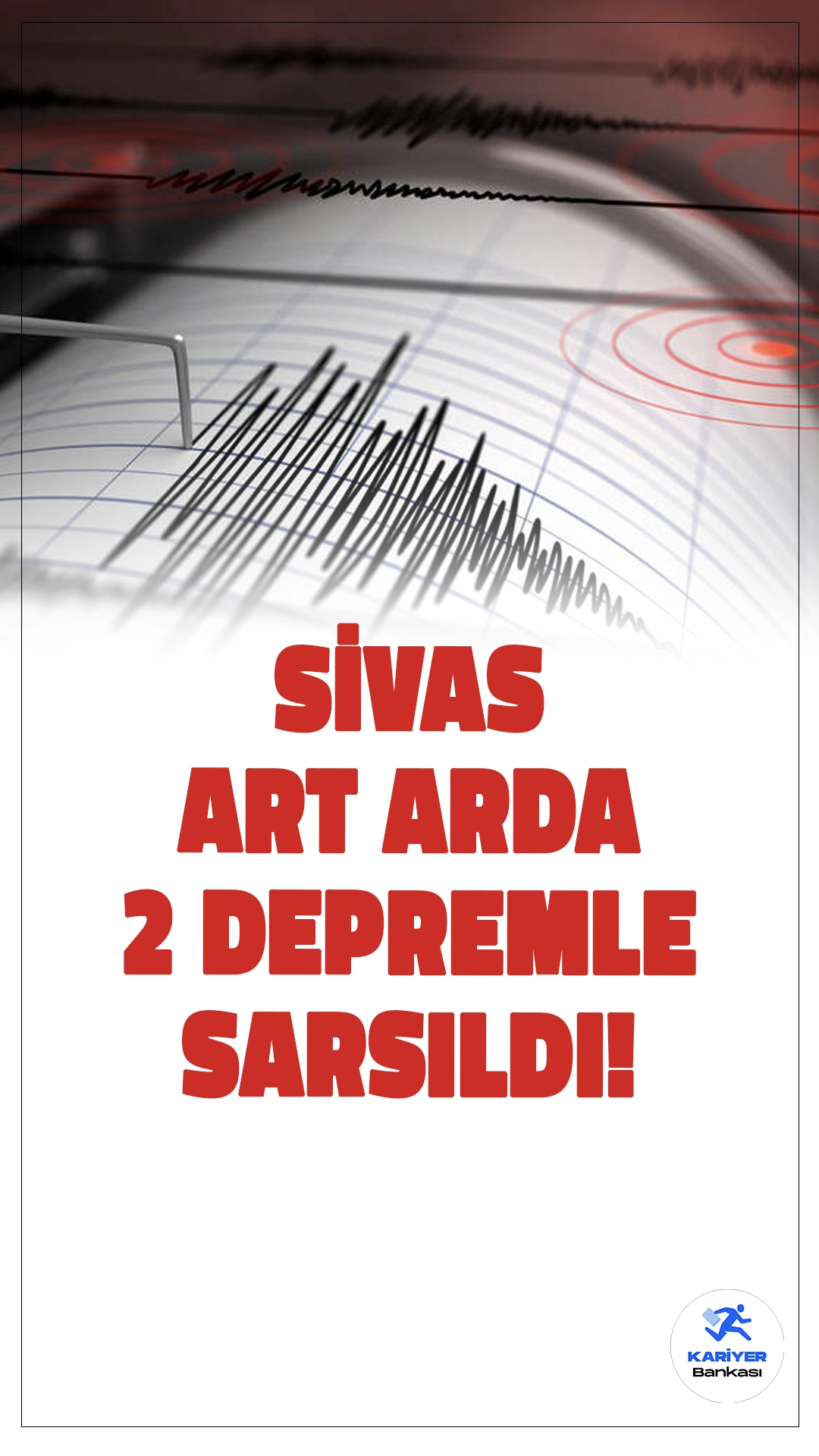 Sivas Art Arda 2 Depremle Sarsıldı! Eğitime Ara Verildi.Sivas'ta 10 dakika arayla 4,7 ve 4,1 büyüklüğünde iki deprem meydana geldi. Depremler sonrası kentte eğitime bir gün ara verildi, can kaybı ya da ciddi bir hasar bildirilmedi.