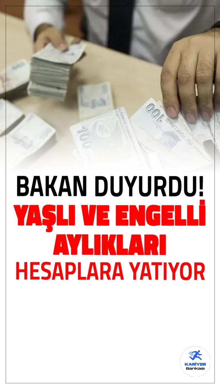 Bakan Duyurdu: Ekim Ayı Yaşlı ve Engelli Aylıkları Hesaplara Yatıyor.Aile ve Sosyal Hizmetler Bakanı Mahinur Özdemir Göktaş, Ekim ayı yaşlı ve engelli aylıklarının toplamda 5,6 milyar TL olarak hak sahiplerinin hesaplarına aktarılmaya başlandığını açıkladı. Bu ödemeler, sosyal yardımlardan faydalanan yaşlı ve engelli bireyler için önemli bir destek sağlıyor.