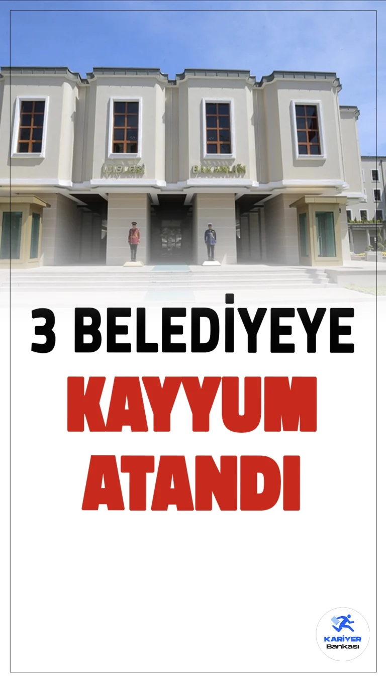 3 Belediyeye Kayyum Atandı.İçişleri Bakanlığı, Mardin Büyükşehir, Batman ve Halfeti belediye başkanlarını terör soruşturması kapsamında görevden uzaklaştırarak yerlerine yeni atamalar yaptı.