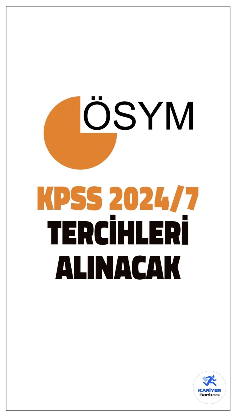 KPSS-2024/7 Tercih Kılavuzu Yayımlandı.ÖSYM sayfasından yayımlanan duyuruda, Kentsel Dönüşüm Başkanlığının sözleşmeli personel pozisyonlarına, 657 sayılı Devlet Memurları Kanunu’nun 4/B maddesi kapsamında istihdam edilmek üzere ÖSYM tarafından yerleştirme yapılacağı aktarıldı.