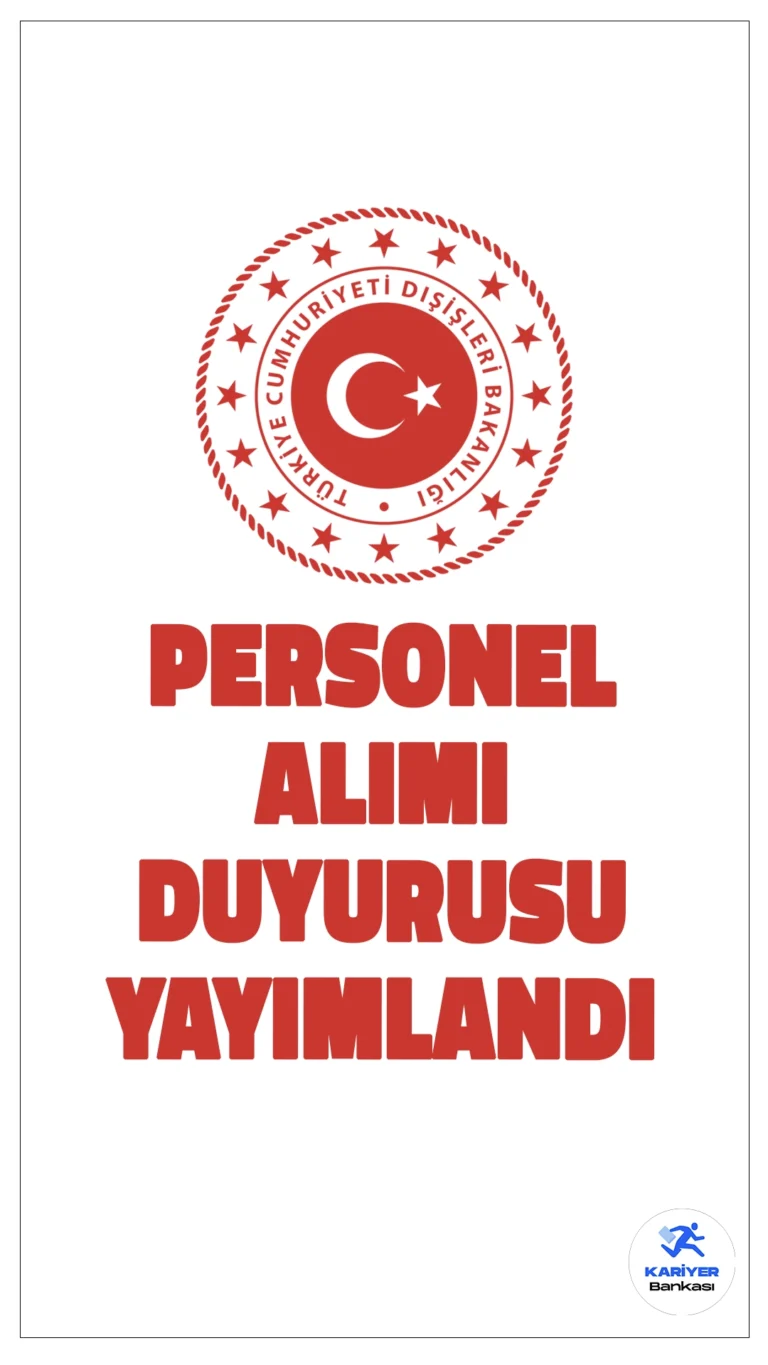 Dışişleri Bakanlığı 13 Personel Alımı Yapacak.Dışişleri Bakanlığı, merkez teşkilatında görevlendirilmek üzere 13 sözleşmeli personel alımı yapacağını duyurdu. Bu kapsamda, adaylar uygulamalı/yazılı ve sözlü sınav sonucu oluşacak başarı sırasına göre seçileceklerdir. Başvurular 2 Kasım 2024 tarihinde başlamış olup, 17 Kasım 2024 saat 18:00'e kadar devam edecektir. Başvurular yalnızca e-Devlet üzerinden Kariyer Kapısı platformu aracılığıyla yapılacaktır.