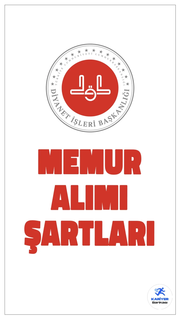 Diyanet 20 Memur Alımı Başvuru Şartları.Diyanet İşleri Başkanlığı mühendis, şehir bölge plancısı ve teknisyen ünvanlarında memur alımı başvuruları sürüyor. İlan edilen kadrolar için 2024 Kamu Personeli Seçme Sınavı (KPSS) puanına göre sıralama yapılacak ve adaylar sözlü sınava tabi tutulacak.Başvuru şartları ve başvuru sayfasına dair tüm detaylar bu haberimizde.