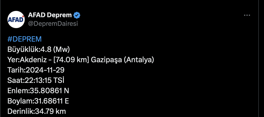 afad deprem