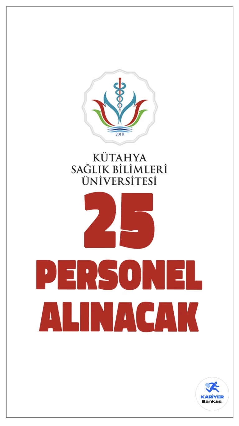 Kütahya Sağlık Bilimleri Üniversitesi 25 Personel Alımı Yapacak.Kütahya Sağlık Bilimleri Üniversitesi, KPSS B grubu puan sıralaması esas alınarak çeşitli pozisyonlarda toplam 25 sözleşmeli personel alımı gerçekleştirecek. Üniversite bünyesinde 657 sayılı Devlet Memurları Kanununun 4/B maddesi kapsamında yapılacak alımlarda, adaylardan başvuru yapılan pozisyonun özel şartlarına uygunluk aranmaktadır. Başvurular 11 Kasım - 25 Kasım 2024 tarihleri arasında alınacaktır.